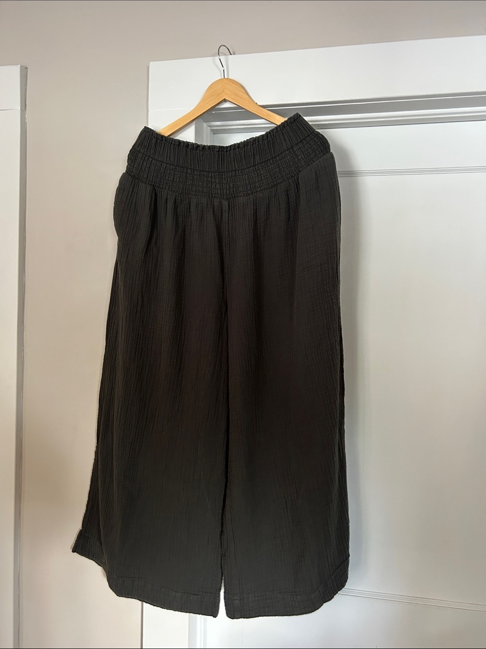 Anthropologie Wide-Leg Pants Cotton Blend
